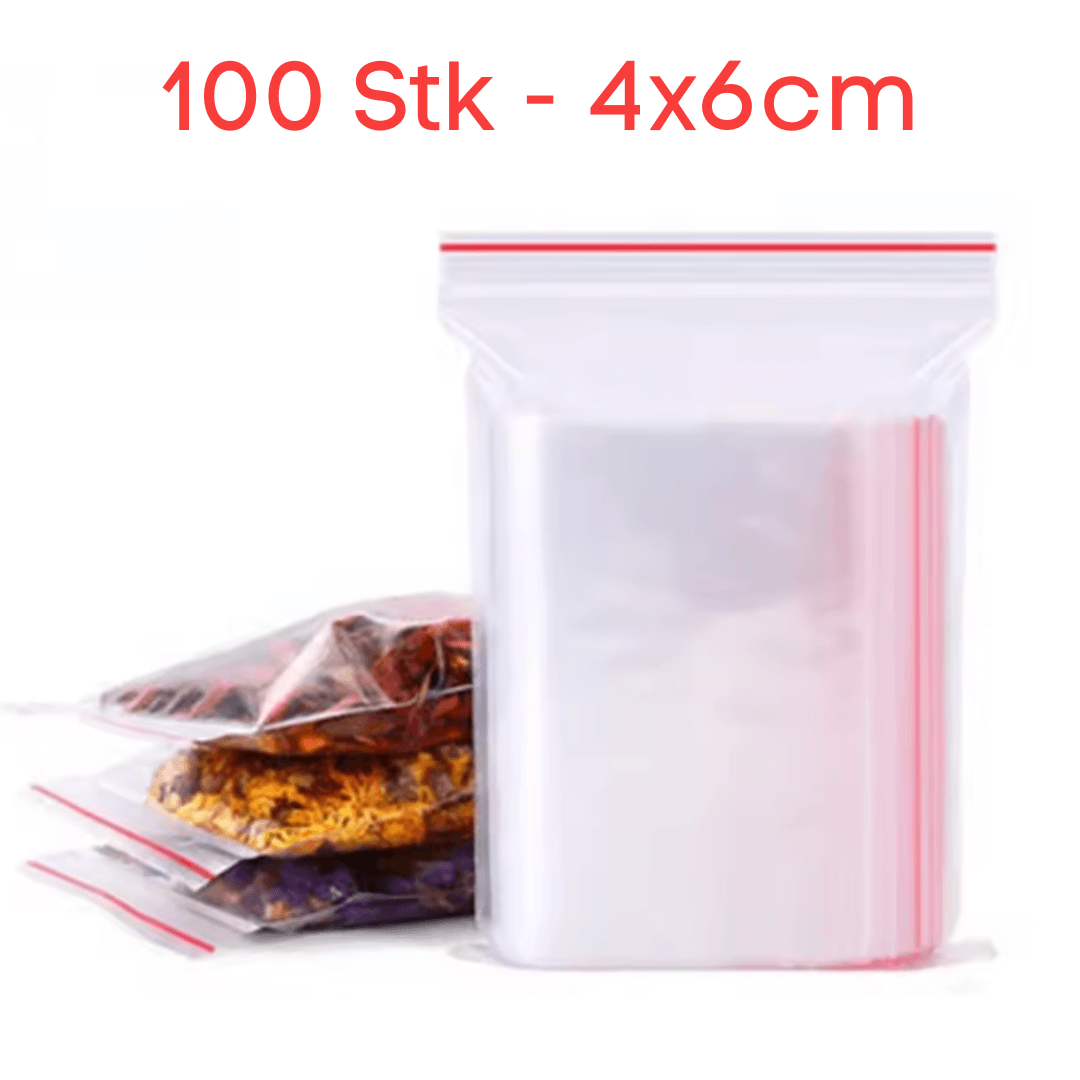 Wiederverschließbare Zip-Beutel für die Lebensmittelaufbewahrung