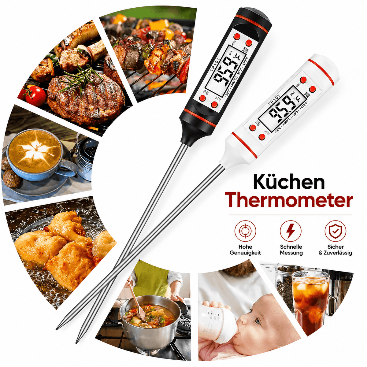 Digitales Thermometer für die Küche