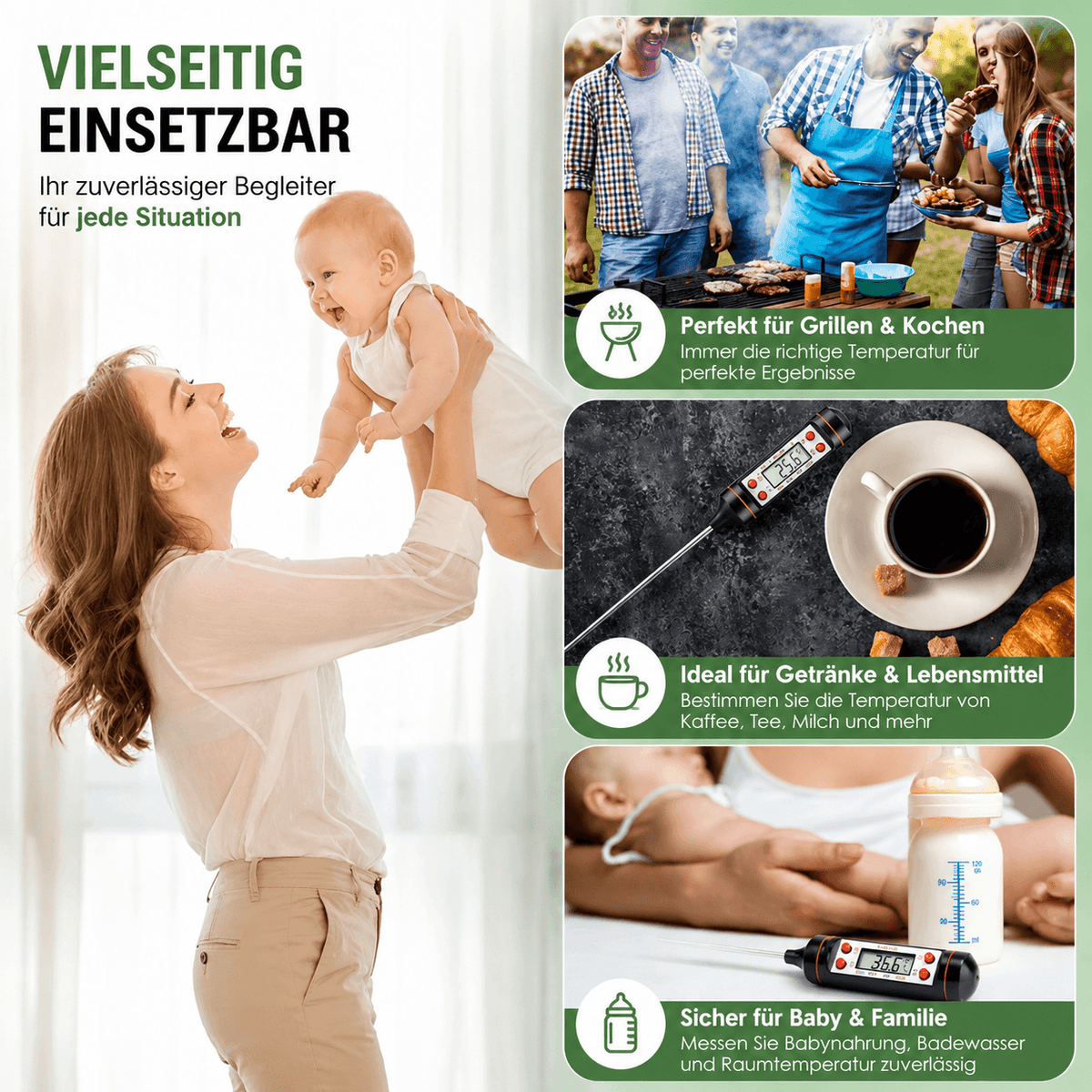 Digitales Thermometer für die Küche