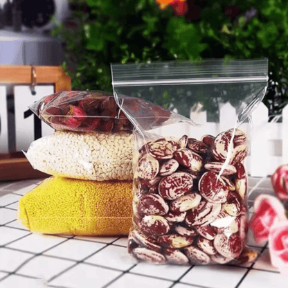 Wiederverschließbare Zip-Beutel für die Lebensmittelaufbewahrung