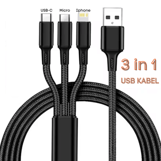 3 In 1 USB Schnellladekabel